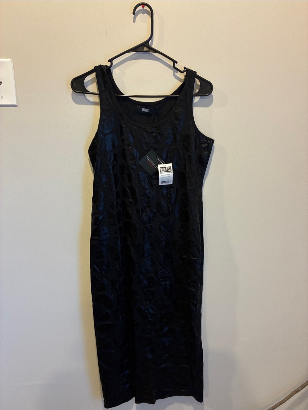 Iron Fist Black Sleeveless Midi Dress